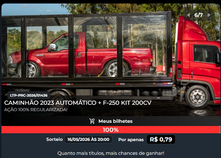 Ação Finalizada: Caminhão + F250